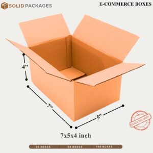 7x5x4 Inch Shipping Boxes – Bulk Pack of 100 (B)