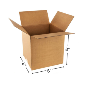 8x8x8 Inch Cube Corrugated Box – 3 Ply