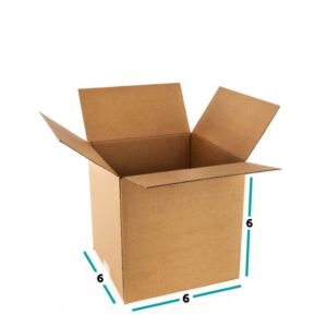 6x6x6 Inch Cube Corrugated Box – 3 Ply