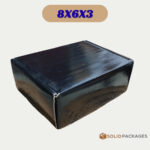 8x6x3 Inch Jet Black Glossy Mailer Box