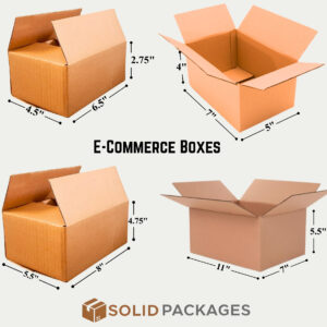 Best-Selling E-commerce Boxes – Pack of 50 (4 Sizes)