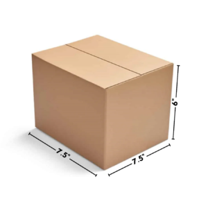 7.5x7.5x6 Inch Square Shipping Box – 3 Ply