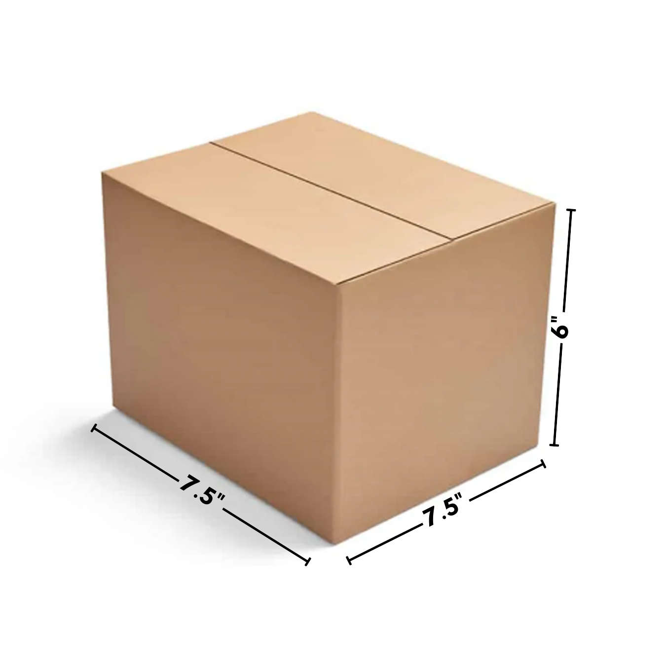 7.5x7.5x6 Inch Square Shipping Box – 3 Ply 7.5x7.5x6 Inch Square Shipping Box – 3 Ply