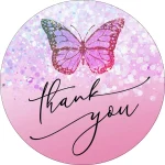 Thank you Sticker 2 inch Round - Image 2