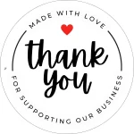 Thank you Sticker 2 inch Round - Image 3