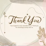 Thank you Sticker 2 inch Round - Image 5