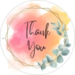Thank you Sticker 2 inch Round - Image 22